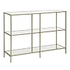 VASAGLE Consoletafel, hal tafel, 3 niveaus, bijzettafel, gehard glazen leggers, 100 x 30 x 73 cm, metalen frame, modern…