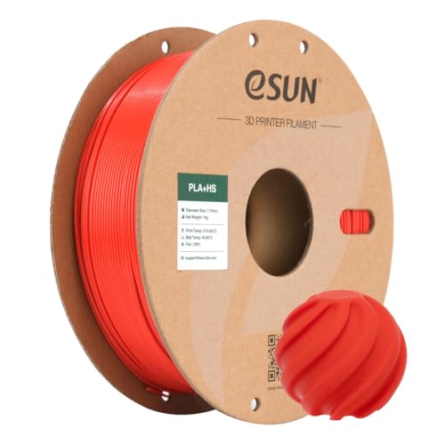 eSUN PLA+ Filament 1KG, PLA+HS High Speed 3D Printer Filament, Red