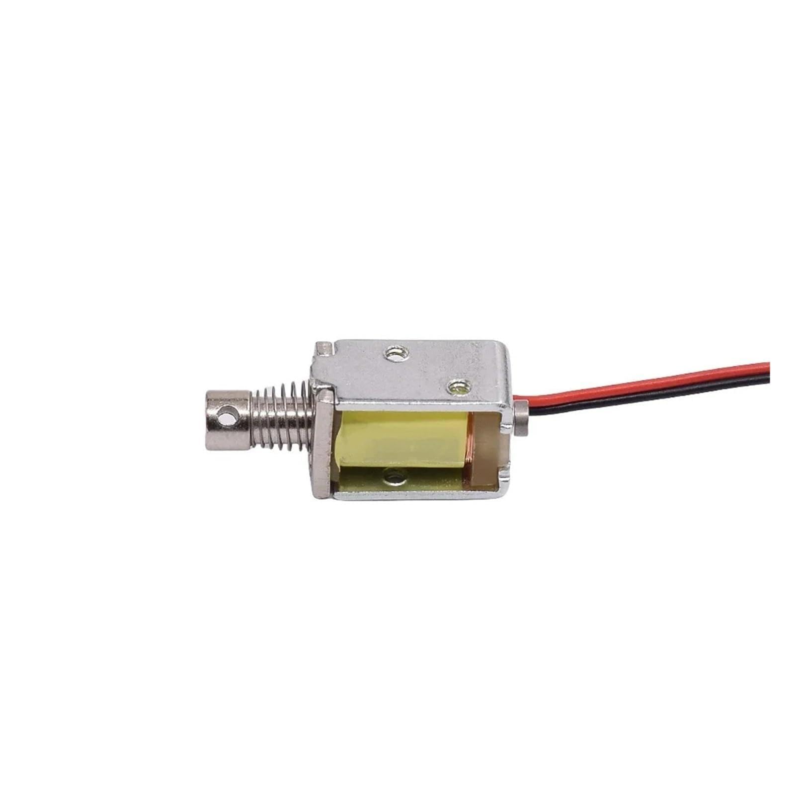 MIUDU8RYGP Mini Push-Pull Plunger Electromagnet DC 3V 5V-6V 9V 12V Micro Suction Spring Solenoid Magnet Stroke 4mm for Electric Lock(9V)
