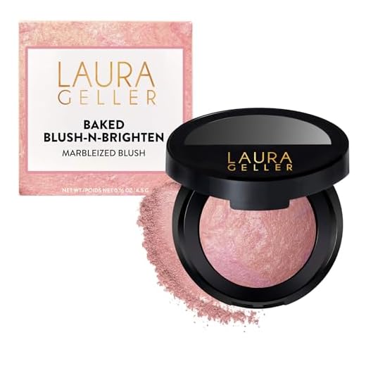 LAURA GELLER NEW YORK Baked Blush-n-Brighten for Mature Skin - 03 Ethereal Rose - Powder Blush Won't Settle into Fine Lines - Buildable Natural Finish – Longlasting Formula - Made in Italy​