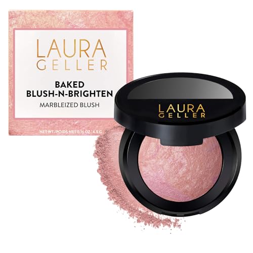 LAURA GELLER NEW YORK Baked Blush-n-Brighten for Mature Skin - 03 Ethereal Rose - Powder Blush Won't...