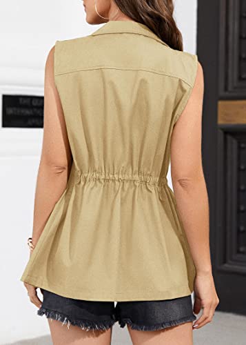 Ybenlow Vests For Women Sleeveless Military Jackets Lightweight Anorak Cargo Utility Casual Vests With Pockets #TOP2