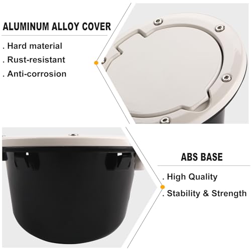 image for PKEDUO White Gas Cap Cover Fuel Filler Door Cover Compatible with 2007