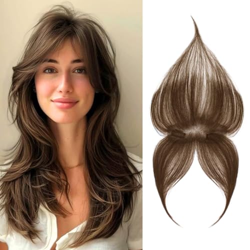 Toppers à cheveux pour masquer la perte de densité avec une frange 3D naturelle