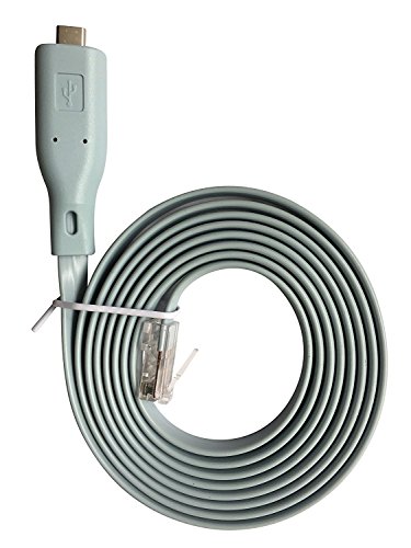 Cable de Consola de Repuesto Cisco Tipo C USB a RJ45-1.8M (6 pies) FTDI Chip  USB a DB9 + 72-3383-01 Compatible con Mac, MacBook
