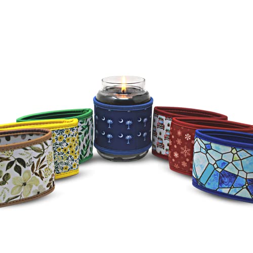 Soft Neoprene Candle Cozy For Standard 18 Oz Candle Jar - Stained Glass #TOP4