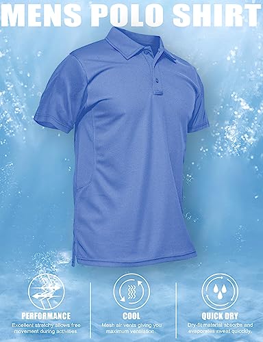 Magcomsen Golf Polos For Men Quick Dry Mens Polo Shirts Short Sleeve Casual Shirts Summer Shirts Golf Polo Shirts For Men Work Shirts For Men thumb #5