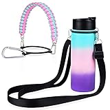 WEREWOLVES Paracord Handle with Adjustable Shoulder Strap for Wide Mouth Water Bottle 12 oz - 64 oz...