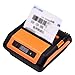 Mini-Taschendrucker Mini-Drucker Tragbarer Aufkleberdrucker Lange Standby Klein Und Leicht Professioneller Tragbarer Druckkopf Druck Ist Verschleißfester ( Color : Orange , Size : 10.8*10.9*5.1cm )