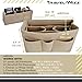Travel-Wizz Handbag Organizer - 2in1 Felt Purse Organizer Insert with Inner Zipped Pocket - Tote Shaper fits Speedy Neverfull - Beige Medium