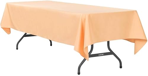Mantel rectangular de poliéster sin costuras, 60 x 120 pulgadas (1 unidad), mantel elegante y duradero para bodas, cumpleaños, picnics y eventos