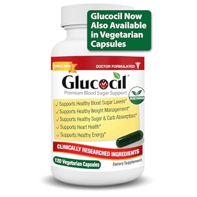 Glucocil &ndash; New - Vegetarian Capsules - Premium Blood Sugar Support - Supports The 3 Essentials for Healthy Blood Sugar - with Berberine, Proprietary Mulberry Leaf, and More