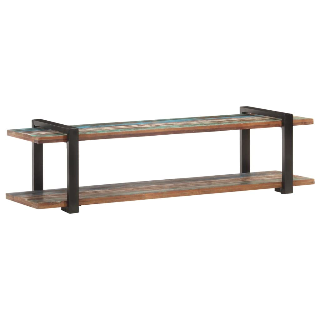 TV-Ständer, TV-Schrank, 160 x 40 x 40 cm, massives Altholz, Wohnzimmer, Media-Center, Aufbewahrungskonsole