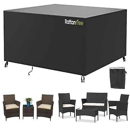 rattantree Garden Furniture Covers Waterproof,Oxford Fabric Patio Chair Table Covers with...