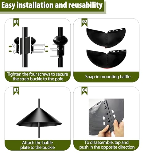image for andergi Squirrel Baffle,19-Inch Squirrel Baffle for Bird Feeder Pole,S
