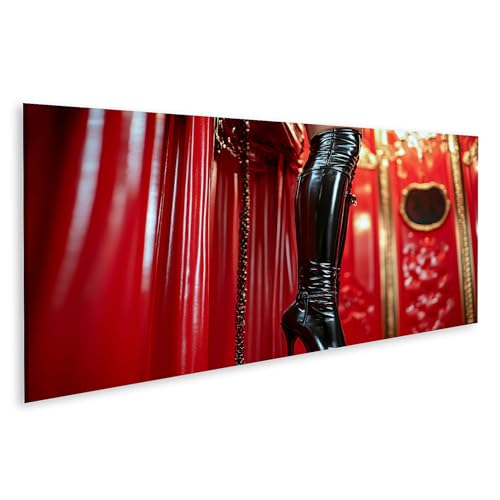 Toile velours rouge pour relooker une chambre avec tableau élégant
