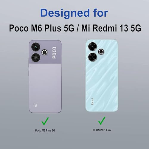 Image of Zapcase Back Case Cover for Poco M6 Plus 5G | Compatible for Poco M6 Plus 5G Back Cover | Case Cover with Camera Protection | (TPU + PC | Transparent)