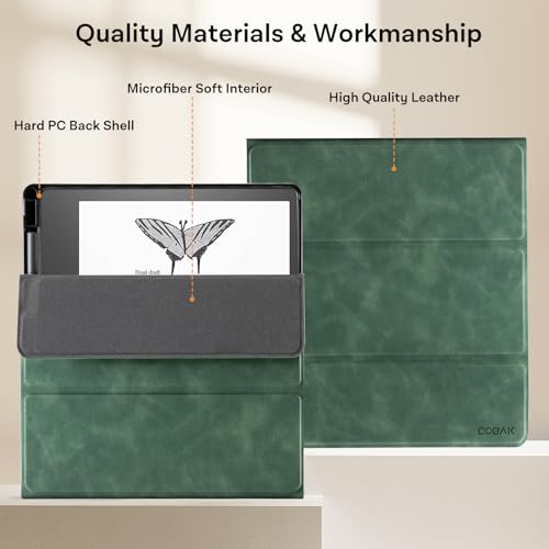 Image of CoBak Case for E-Reader - All New PU Leather Cover with Auto Sleep Wake Feature for Tablet Reader 10.2 inch 2022 & 2024 Released with Pen Holder (not Compatible with Remarkable)