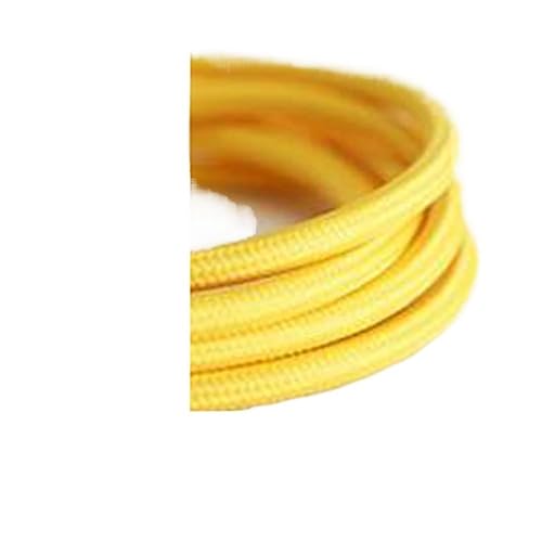 Cable Eléctrico Vintage para Lámparas Colgantes, Cable De Luz Retro, Estilo Edison, 0.079x0.030 in Alambre de Silicona (Color Amarillo, Tamaño 65.6