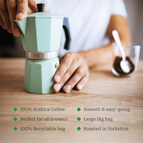 Rounton Coffee Roasters | Granary Blend Coffee Beans 1kg | Medium Roast | 100% Arabica | Freshly Roasted Speciality Coffee | Roasted in Yorkshire