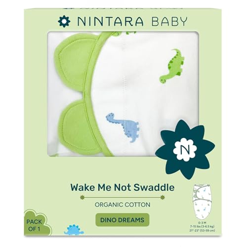 Image of NINTARABABY Swaddle Wrap for Newborns - Organic Cotton, 21 inch x 10 inch