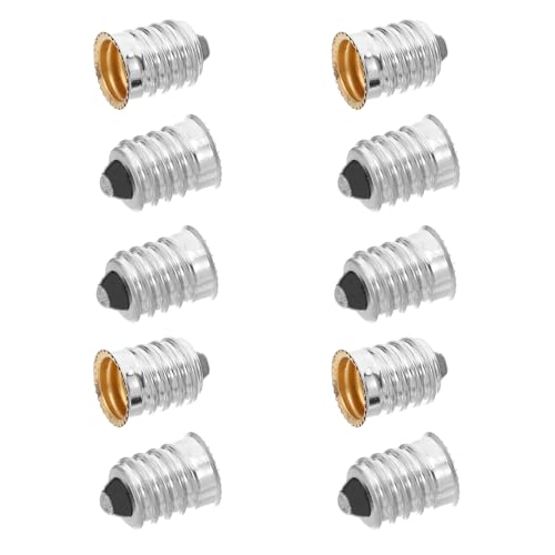 BESTonZON E14����E12�ւ̓d���R���o�[�^�[ 10�Z�b�g �l�W��LED�d���x�[�X�ϊ��A�_�v�^�[ �ƒ� �I�t�B�X�p�����v�z���_�[�\�P�b�g