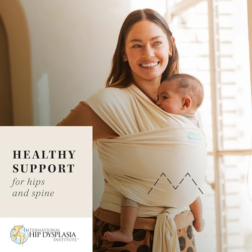 Image of Moby Baby Wrap Carrier Classic for Newborns to Toddlers (8-33lbs), Infant Sling Carrier, Lightweight & Hands Free Design, Adjustable for All Body Types (Sand Dollar)