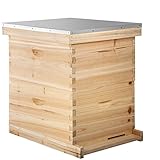 Gran espacio: hay 20 marcos en esta caja de abejas para que almacene miel. Diez marcos profundos y diez medianos almacenarán una gran cantidad de miel en poco tiempo.