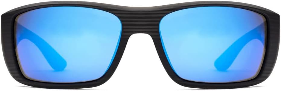 Coastin Slim Sunglasses Black Woodland Matte/L.I.T Polarized Mirror Blue - Image 2