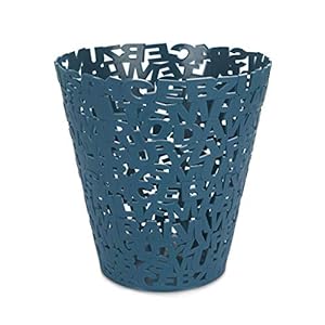 Balvi Afvalemmer Letters Kleur Blauw Origineel Ontwerp Letters Ideaal voor kantoor, kantoor,