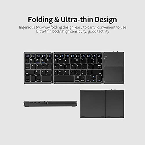 Teclado BT inalámbrico mini plegable para trabajar en cafeterías con Android 5