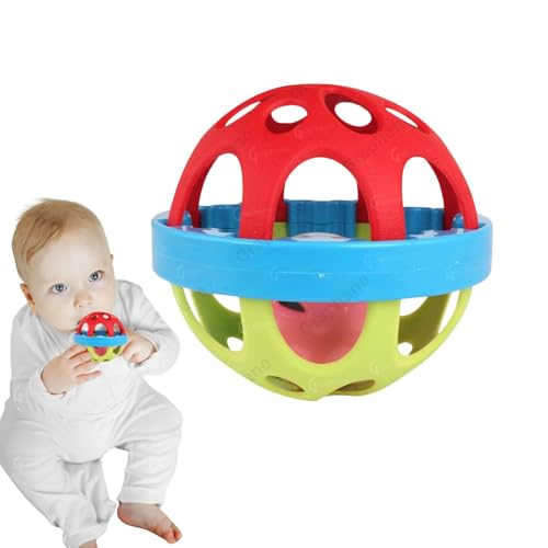 Image of Graphene Rattle Ball Non-Toxic Teether for Infants Babies Shaking Baby Ball Bath Toy Early Development Toy for New Born Infants (Multicolor) (Pack of 1)