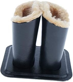 Fityle Double Head Eyeglasses Holder Stand Case, Anti-Scratch, Plush Lined PU Protective Glasses