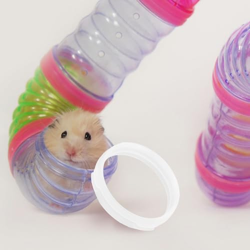 Toddmomy 10 peças DIY Hamster Tube Circles Hamster Tunnel Connected Rings Hamster Clear Tube Connect
