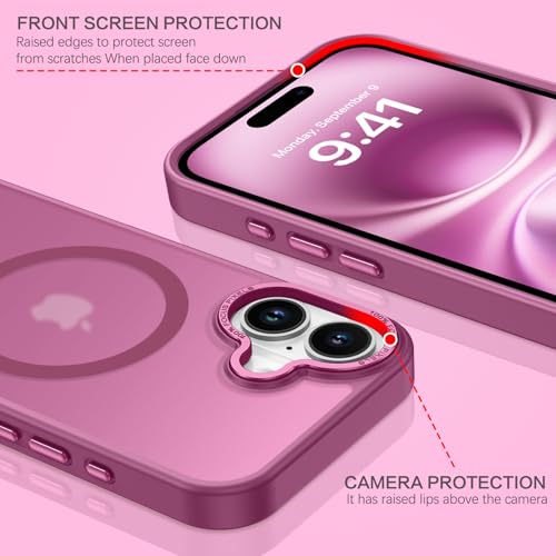 Coque iPhone 16 Plus antichoc mate translucide compatible MagSafe - 5