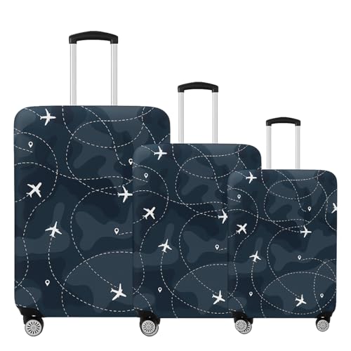 Image of Printed Luggage Cover for Traveling Bag & Suitcase - Stretchable & Scratchproof Trolley Protector with Velcro Lock & Lightweight Washable Material(Suitcase Bag Not Included, Only Cover in Product)