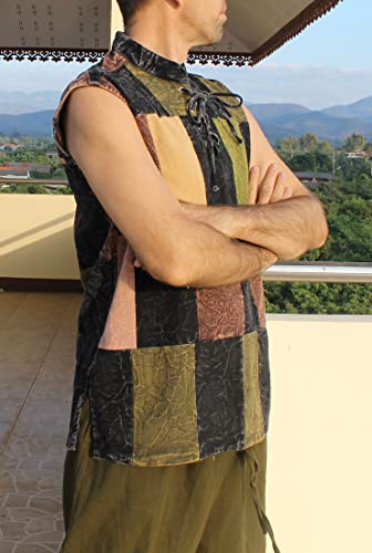 Renaissance Jester Sleeveless Sack Patch Muang Cotton Vest3