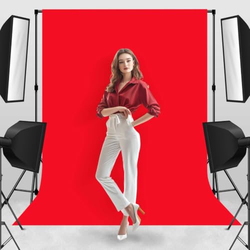 Red Photo Backdrop Cloth Professional Photography Background 8x10ft by MIZSYE - Used condition - Image 5