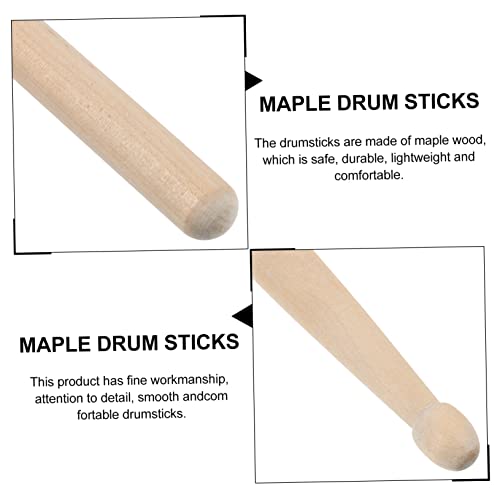 Par de baquetas profesionales de maple para batería miniatura 4