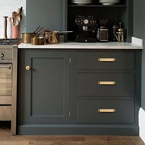 Khtumeware 10 Pack 3" Drawer Pulls Champagne Bronze Cabinet Cup Pulls Kitchen Hardware Cabinet Handles Drawer Handles Knobs 3 Inch Hole Center #TOP2