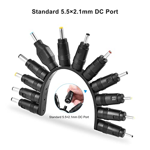 Aceyoon Usb 5V Dc Power Supply With 24Pcs Dc Barrel Jack Universal Laptop Power Adapter Usb 2.0 To Dc 5.5X2.1Mm Plug Charging Cord Max 3A Compatible For Laptop, Router, Speaker, Monitor, Mini Fan #TOP2