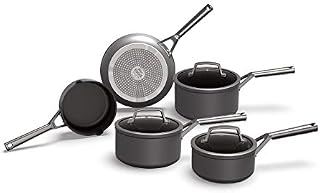 Ninja Foodi ZEROSTICK 5-Piece Pot and Pan Set, Hard Anodized Aluminium, Non-Stick, Induction Compatible, Dishwasher Safe