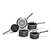 Produktbild Ninja Foodi ZEROSTICK 5-teiliges Pfannenset mit Glasdeckeln, antihaftbeschichtet, hart eloxiertes Aluminium, induktionsgeeignet, backofen- und spülmaschinenfest, Edelstahlgriff, Grau, C35000EU