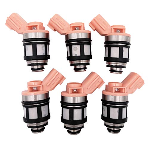 Germban JS23-4 Set of 6pcs Fuel Injector Fits for 1996-2004 Nissan Frontier Pathfinder Quest Xterra QX4 3.3L 166001800 166001801