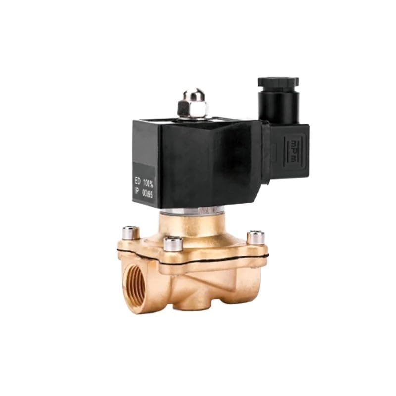 Électrovanne 24VDC 1 pouce laiton étanche IP65 normalement ouverte 2 voies
