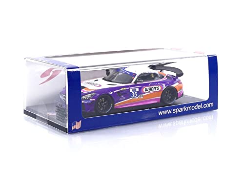 Modelo a escala Spark compatible Mercedes GT4 N.35 IMSA miniatura 4
