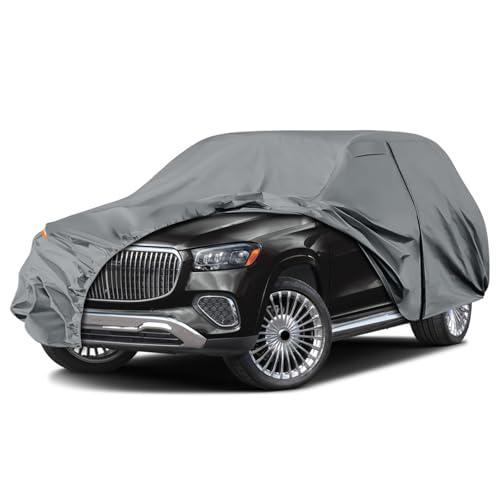 Image of Waterproof Premium Car Covers Replace for 2006-2024 Mercedes Benz GL /GLS Class 450, 10 Layers Heavy Duty All Weather Car Cover with Zipper Door, Windproof Bands for Snow Rain Dust Protection