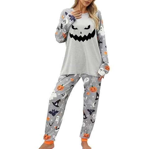 SANSIWU Women's Halloween Pajamas Set Cover