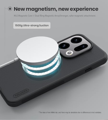 Image of Super Frosted Shield Pro Magnetic Case for Oppo Find X9 | Matte Slim Hard Back Cover | Shockproof Anti-Fingerprint Protective Mobile Phone Case Compatible with MagSafe & Wireless Charging- Black
