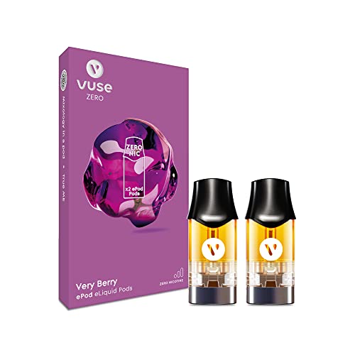 VUSE ePod Vape Pods Passionfruit Fields, Pack of 2 | Puff Activated, Up to 950 Puffs per Pod | Compatible with Vuse ePod| 0mg Strength | Easy-to-Use, Nicotine-Free Vaping